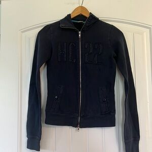 Hollister Vintage Zip Up Logo Sweatshirt Small